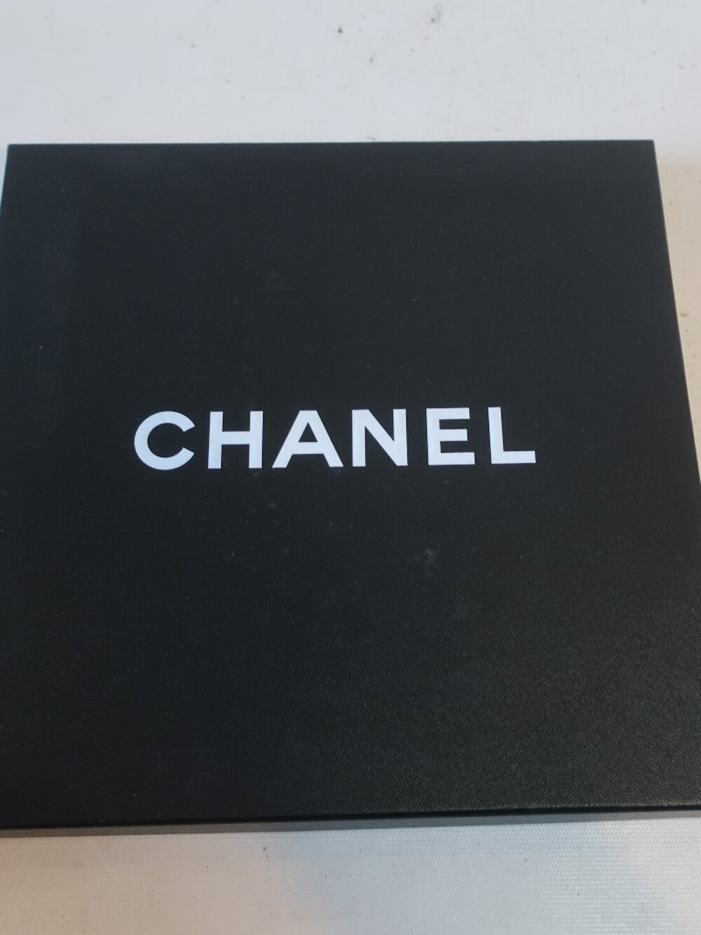 AUTHENTIC Womens Chanel Black White Square-Shape Cardboard Storage Gift Box